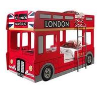 Vipack funbeds lit superposé bus londonien + 2 matelas