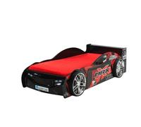Vipack Lit voiture Funbeds MRX + matelas 90x200 cm Noir