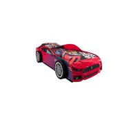 Vipack Lit voiture Panther 90x200 cm – sommier inclus – rouge