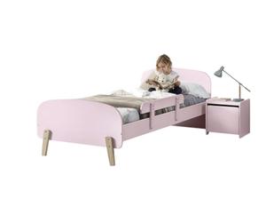 Vipack KICO0413 KIDDY Combinaison 3 pièces, Chevet et sécurité du lit Vieux Rose, MDF et pin Massif, 206,6x96x72 cm