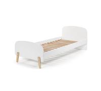 Vipack Lit Simple Kiddy En Bois Laqu Et Brut Et Sommier 90x200cm