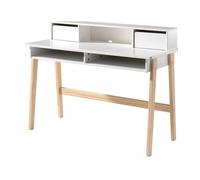Vipack Kiddy Bureau Bois Massif Laqu Blanc
