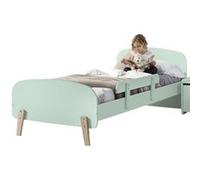 Kiddy Chambre enfant complète scandinave en pin massif et MDF laqué vert menthe 90 x 200 cm