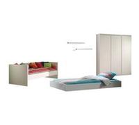 Vipack Lara Lit Capitaine Laqu Blanc + Lit Gigogne + 2 Etagres + Armoire 3 Portes