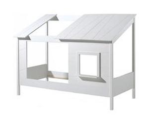 Vipack LIO Lit cabane 90x200cm + Sommier 15 Lattes 90x200cm Beige Beige G