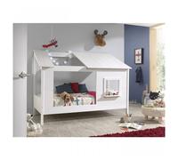 Vipack Lio Lit Cabane 90x200cm + Sommier 16 Lattes 90x200cm Beige