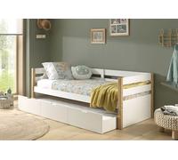 Vipack Lit banquette en bois pour enfants avec tiroirs - Margrit - MGCO90RB24