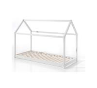 Vipack lit cabane 90x200cm blanc