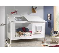 Vipack Lit Cabane en Bois de Pin Housebed Blanc 90 x 200 cm - HB902614