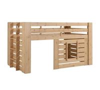Vipack Lit compact en hauteur Oliver 90x200 bois massif naturel dès 4 ans Marron G
