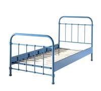 Vipack Lit En Mtal New York Bleu 90 X 200 Cm