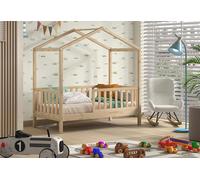 Vipack Lit enfant en bois de pin massif Dallas - 70 x 140 cm - DAHK7010