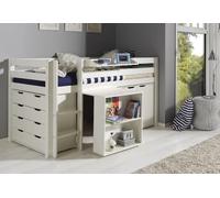 Vipack Lit enfant mi-hauteur avec rangements Pino : 2 commodes + bureau - PICOHSBUKSKD14