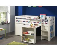Vipack Lit enfant mi-hauteur avec rangements Pino : commode 2 portes + bureau - PICOHSBUBIKD14