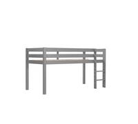 Vipack Lit Enfant en Bois 90 x 200 cm Mezzanine H114 cm Pino - Gris - PIHSZG17