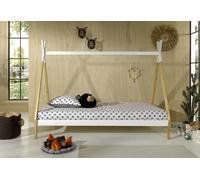 Vipack Lit pour enfant en bois de pin Tipi + sommier 90 x 200 cm - TIBELP9014