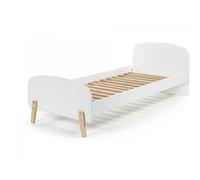 Vipack Lit Simple Kiddy En Bois Laqu Et Brut Et Sommier 90x200cm