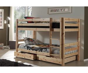 Vipack Lit Superposé en Bois de Pin avec Tiroirs Pino 90 x 200 cm - PICOSBLA10