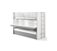 Vipack Lits superposés BONNY Compact80 2 couchages Silver