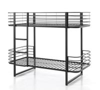 VIPACK Lits superposs Oscar 90x200 Noir