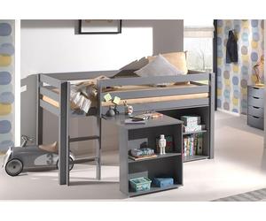 Vipack Meubles chambre enfant : lit mezzanine 90 x 200 cm, bureau et caisson - PICOHSBUBI14