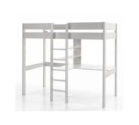 Vipack Lit combiné Pino 90 x 200 cm pin massif laqué blanc