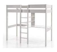 Vipack PINO Lit combiné 90x200cm pin massif laqué Blanc Blanc G