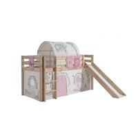 Vipack pino lit compact avec toboggan birdy