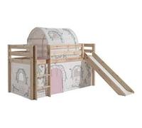 Vipack PINO Lit Compact avec Toboggan BIRDY Marron G