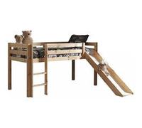 Vipack PINO Lit Compact avec Toboggan Pin Massif Nature 209 x 217 x 114 cm Beige G