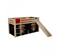Lit Enfant Avec Toboggan "Pino Pirates II" 90x200cm Naturel