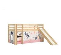 Vipack PINO Lit Compact avec Toboggan Pin Princesse Beige G