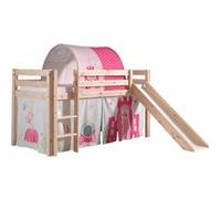 Vipack PINO Lit Compact avec Toboggan Princess Rouge G