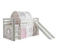 Vipack PINO Lit mezzanine avec toboggan + Birdy tunnel Marron G