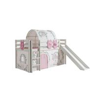 Pack - Lit Enfant Toboggan, Tente, Tunnel & 3 Pochettes ""Pino Birdy"" Blanc