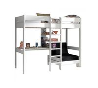 Lit Mezzanine Avec Fauteuil "Pino" 90x200cm Blanc