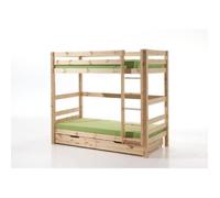 Vipack Pino Lit Superpos Pin Massif + Lot De 2 Tiroirs