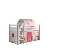 Vipack pino lit sureleve en pin massif 90x200cm avec sommier blanc