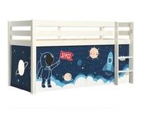 Lit Enfant Surélevé "Pino Space Shuttle" 90x200cm Blanc