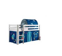 Vipack pino lit sureleve en pin massif 90x200cm avec sommier blanc space