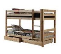 Vipack PINO Lits superposés + Lot de 2 tiroirs Beige G