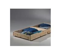 Vipack Pino Lot de 2 Tiroirs Pin Massif Nature 97,5 x 88,5 x 20 cm