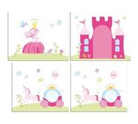 Vipack Rideau de lit Princess pour lit mi-hauteur Rose G