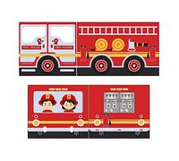 Vipack Rideau pour lit en Hauteur en 4 Parties Pompiers