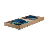 Vipack - Set de 2 tiroirs en pin massif, recouverts de vernis transparent