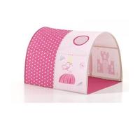 Vipack - Tunnel de lit rose décoré d'un château et d'une princesse réalisé en coton.