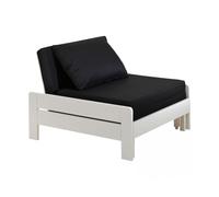 Fauteuil convertible 99x80x69 cm blanc - PINO