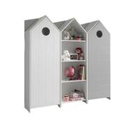 Vipack Casami Armoire 1 Porte Blanc + Armoire Ouverte + Armoire 1 Porte Grise