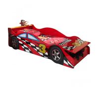 Vipack Lit voiture CARINO 70x140 cm avec coffre et matelas rouge