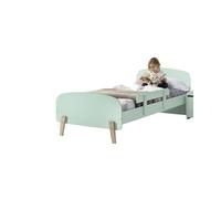 Kiddy Chambre enfant complète scandinave en pin massif et MDF laqué vert menthe 90 x 200 cm